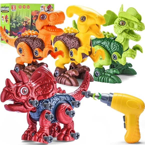4 Take Apart Dinosaurs Toys Set Dinosaur Toys for Boys & Girls Age 3, 4, 5, 6, 7 - Picture 2 of 2